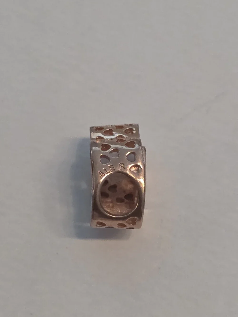 PANDORA Rose interlocked hearts charm with clear cubic zirconia - Picture 5 of 7